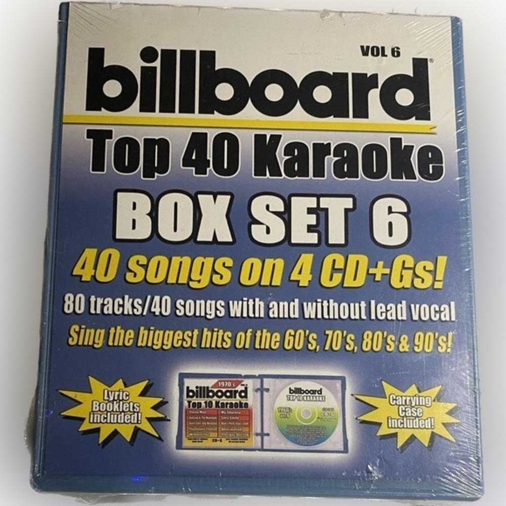 Party Tyme Karaoke - Billboard Top 40 Karaoke Box Set Vol. 6 [2021, 4 x CD+G]New